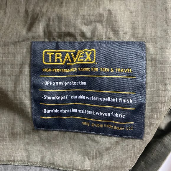 Eddie Bauer Travex Military Field Coat Jacket Men's Medium Cotton Army Green - Picture 12 of 15